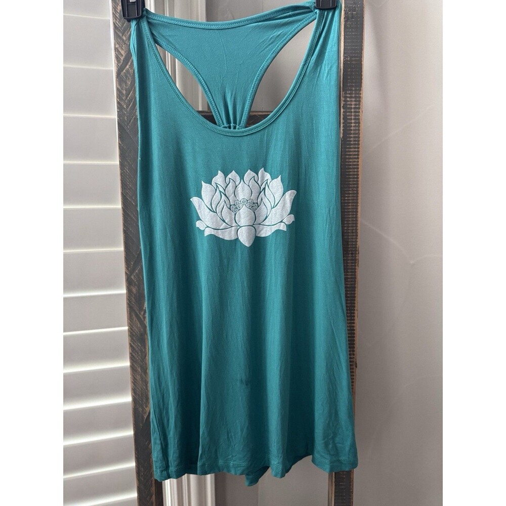 Jiva Shop Yoga Green with Silver Lotus Top L/XL